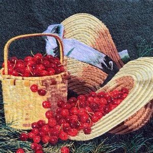 Handmade Chinese Suzhou Silk Embroidery Still Life 4 Throw Pillow or Wall Decor